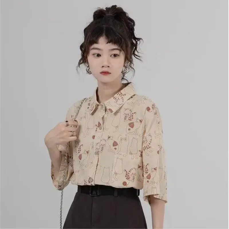 Shirts Women Corduroy Patch Po - Korean Lifestyle Student 评论和价格