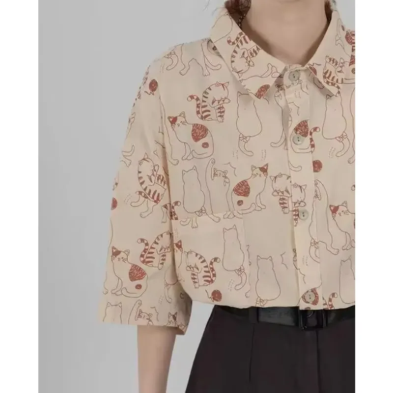 Shirts Women Corduroy Patch Po - Korean Lifestyle Student 评论和价格