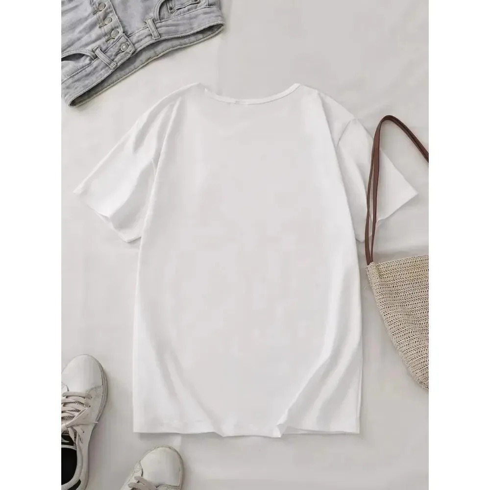 Men Women T-shirt with A Illus - Korean Men Lifestyle 评论和价格