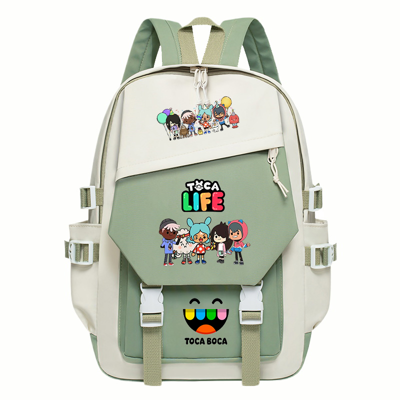Toca Life World Print Backpack - Korean Lifestyle Student 评论和价格