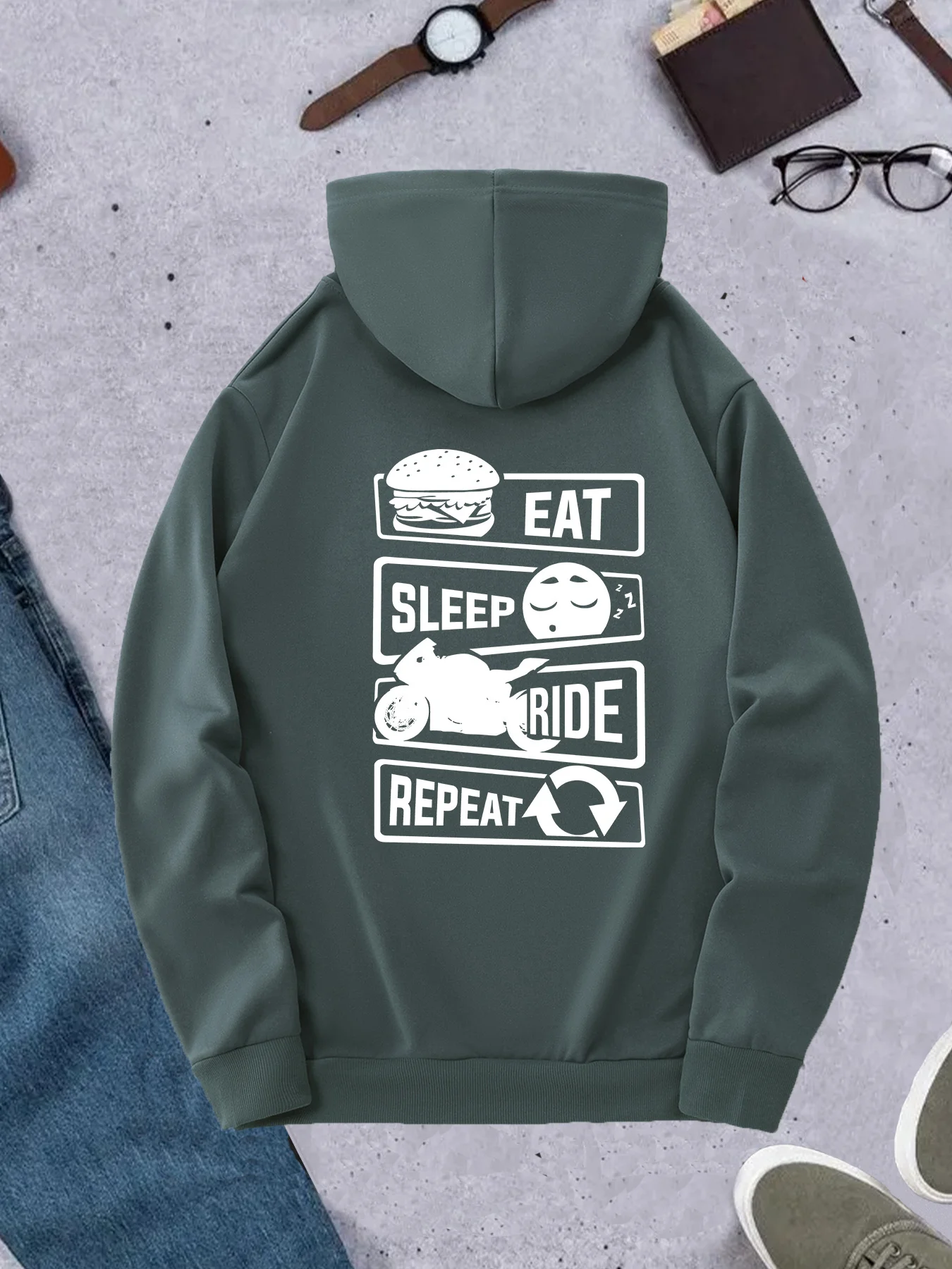 Korean Trend Men Hoodie Eat Sl - Korean Men Lifestyle 评论和价格